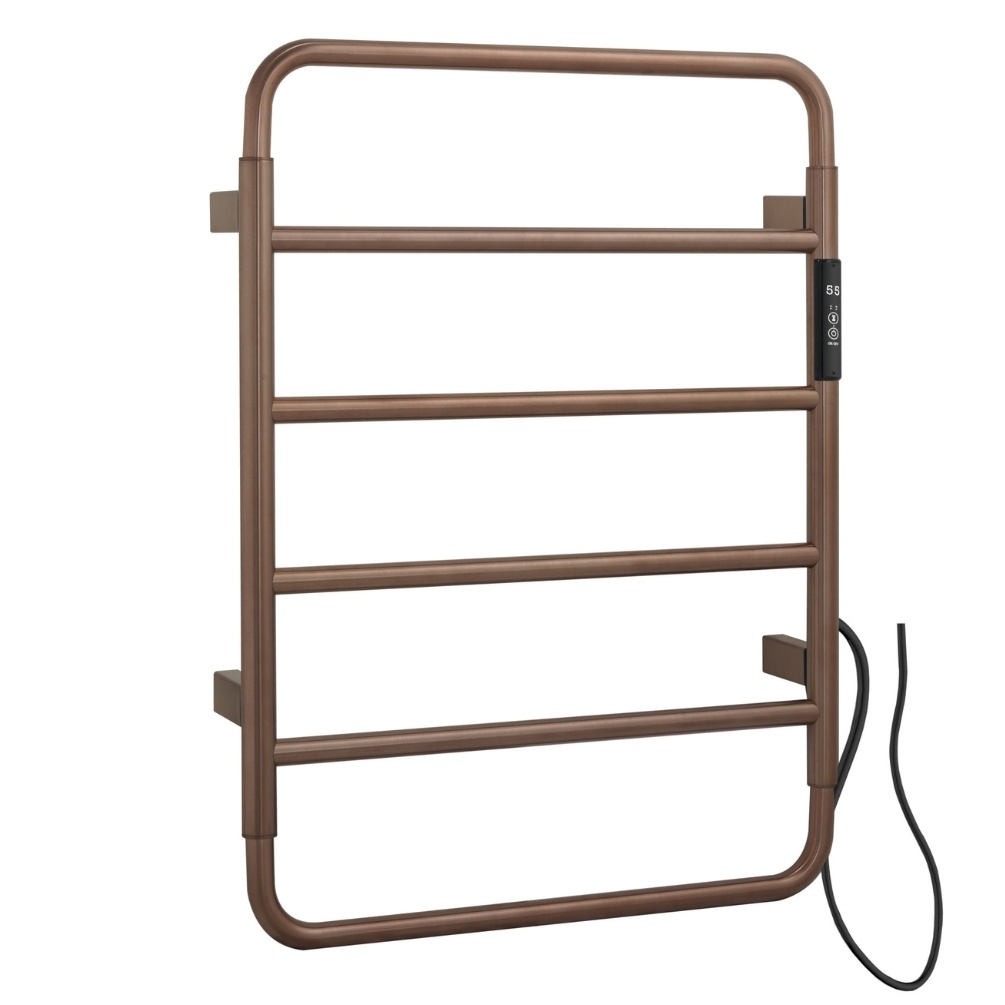 JTP Aero Brushed Bronze 640mm x 475mm Electric Towel Radiator Cut Out